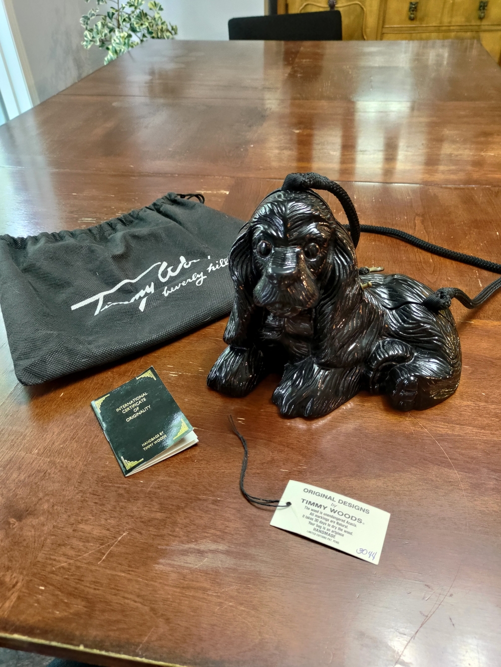 Timmy Woods Black Cocker Spaniel Shoulder Bag